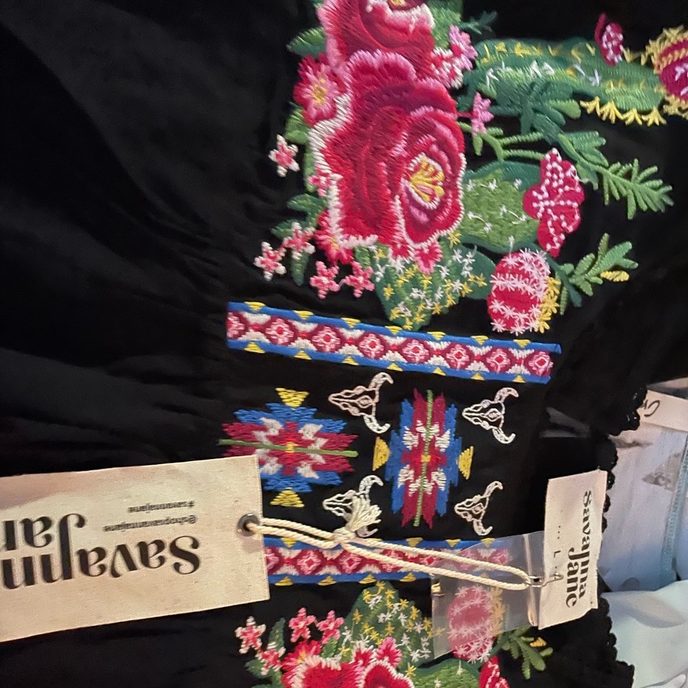 Brand New Never work Andre by Unit Texas Cactus Black flow shirt